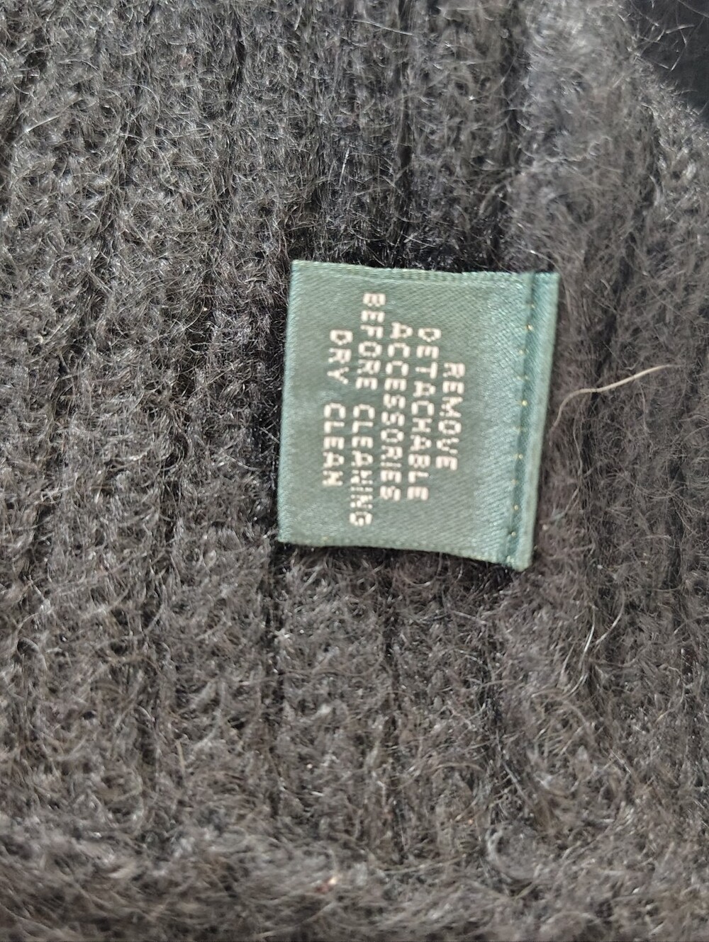 Lauren Ralph Lauren Black Shawl-Collar Cardigan with Decorative Clasp Accent M - Picture 7 of 8